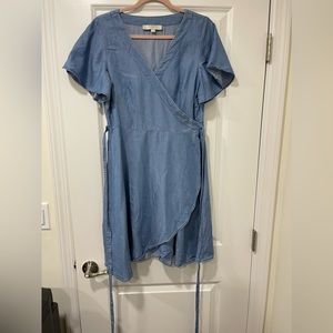 LOFT Women’s Denim Wrap Dress
